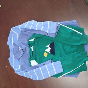 Janie and Jack boys long sleeve shirts. Middle one not available